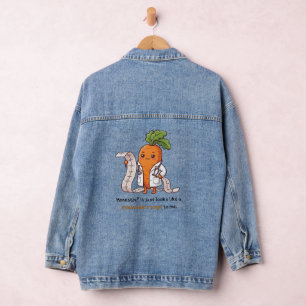 Dr. Carrot ECG Mountain Range Funny Medical Denim  Jacket