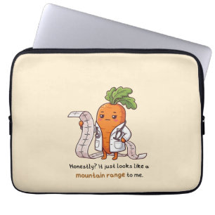 Dr. Carrot ECG Mountain Range Funny Medical Laptop Sleeve