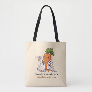  ​Dr. Carrot ECG Mountain Range Funny Medical Tote Bag