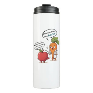 Dr. Carrot with His First Patient Funny Thermal Tumbler