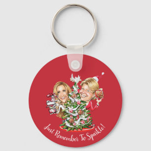 Dr Christmas Fan Keychain