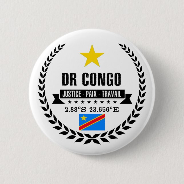 DR Congo 2 Inch Round Button (Front)