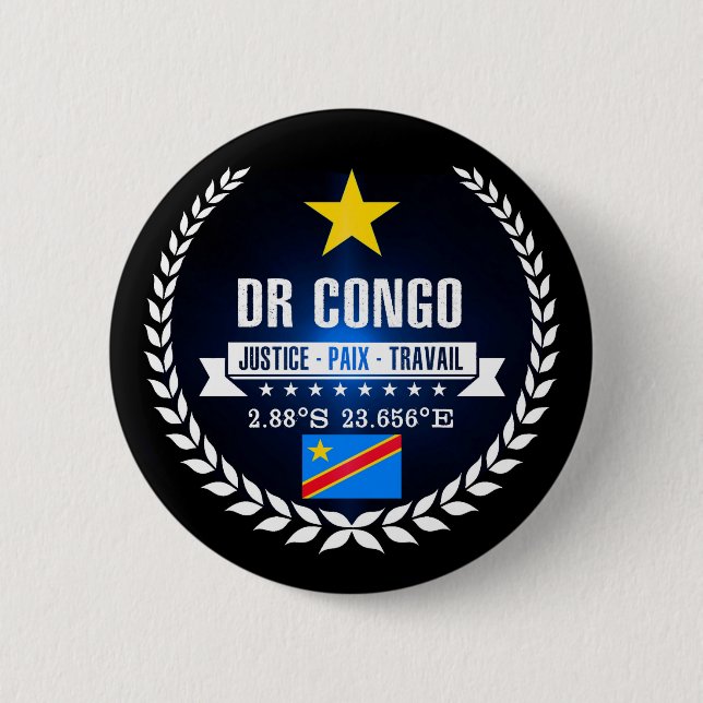 DR Congo 2 Inch Round Button (Front)