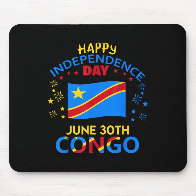 Dr Congo 65th Independence Day Congolese Pride Dr  Mouse Pad (Front)