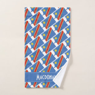 DR CONGO FLAG MAP Personalized Carnival Sports Hand Towel