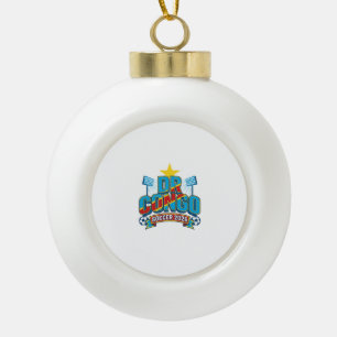 DR Congo Soccer 2026 Soccer Bold Country Typograph Ceramic Ball Christmas Ornament