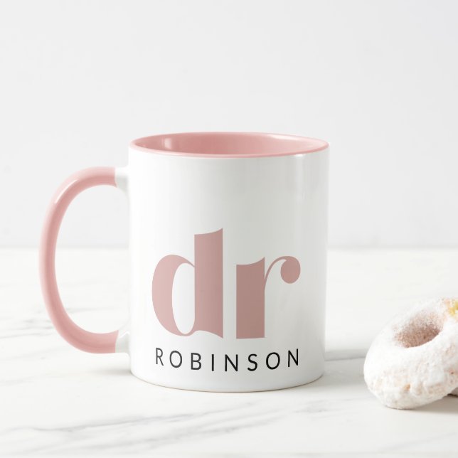 dr [Custom Name] Mug (With Donut)