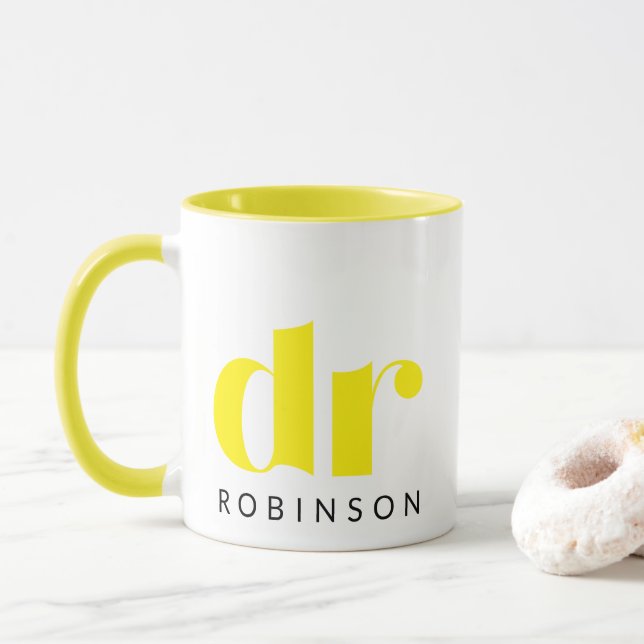 dr [Custom Name] Mug (With Donut)