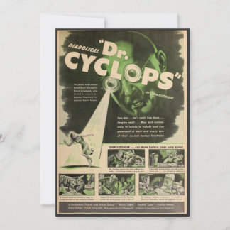 Dr. Cyclops Movie Poster Invitation