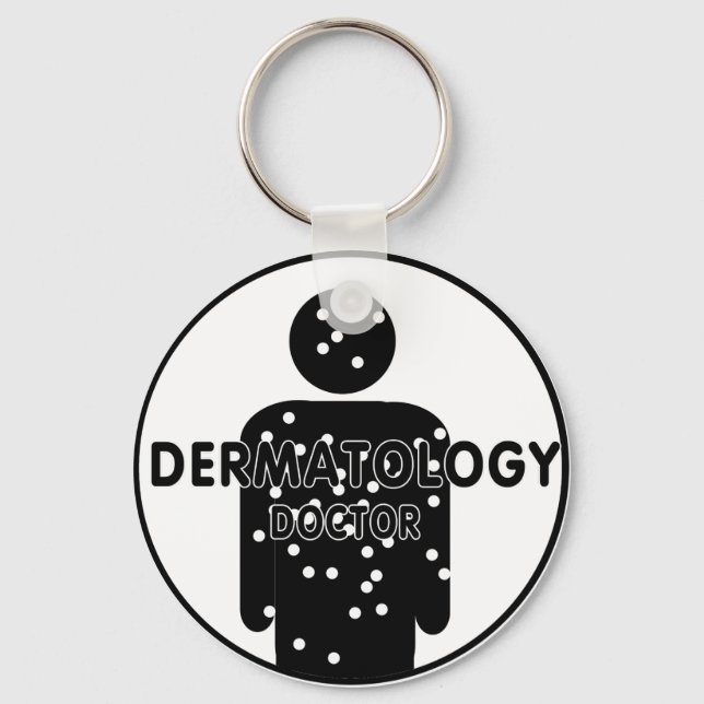 DR DERMATOLOGY SILHOUETTE LOGO KEYCHAIN (Front)