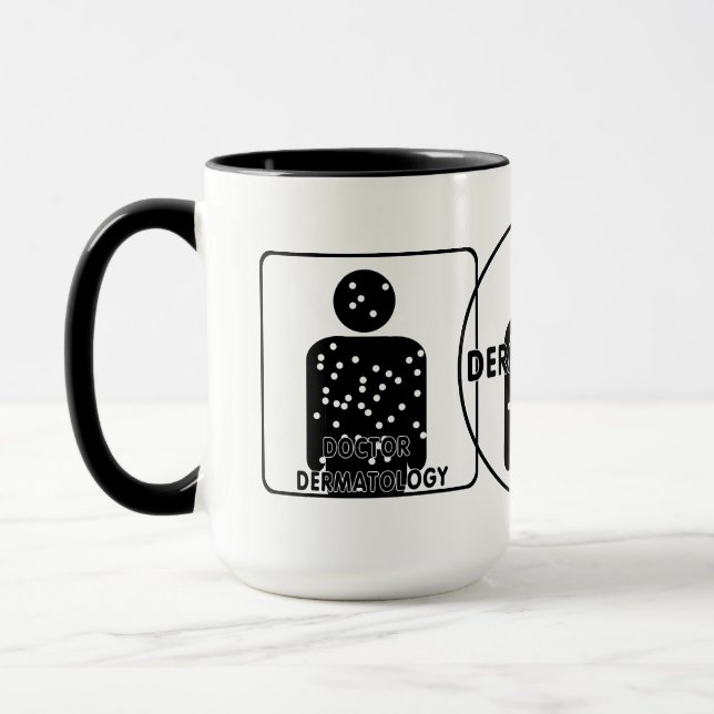 DR DERMATOLOGY SILHOUETTE LOGO MUG (Left)