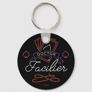 Dr. Facilier Neon Card Deck Badge Logo Keychain