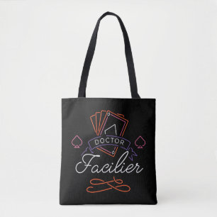 Dr. Facilier   Neon Card Deck Badge Logo Tote Bag