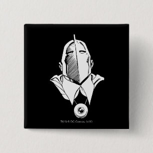 Dr. Fate Mask Outline 2 Inch Square Button