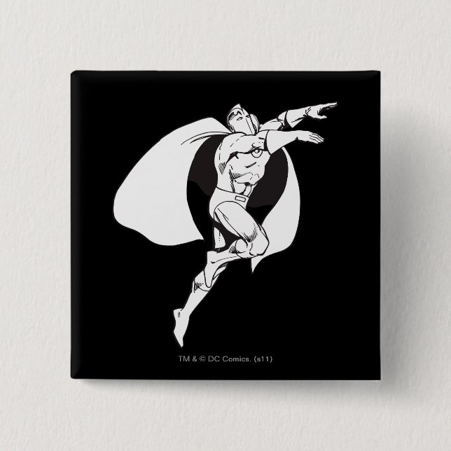 Dr. Fate Soaring Outline 2 Inch Square Button (Front)