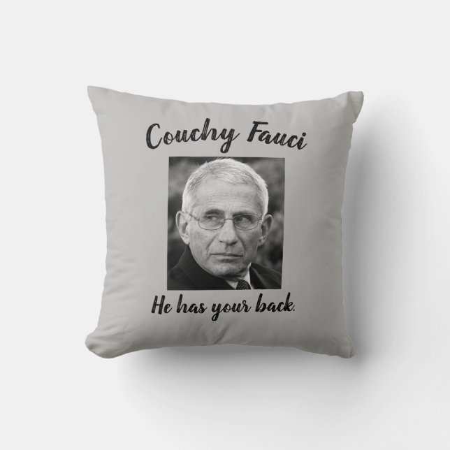 Dr. Fauci Throw Pillow (Front)