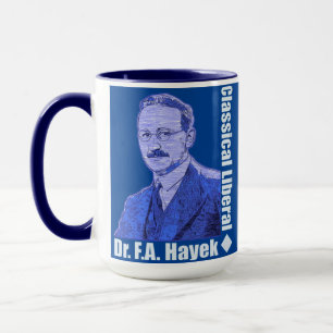 Dr. Friedrich August von Hayek Dark Blue Mug