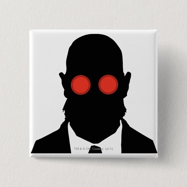 Dr. Hugo Strange Silo 2 Inch Square Button (Front)