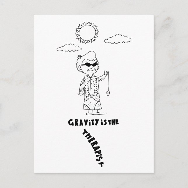 Dr. Ida Rolf - Gravity is the Therapist Postcard (Front)