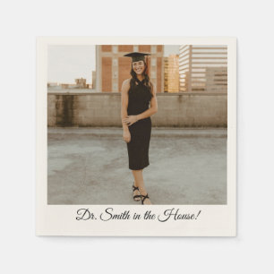 'Dr. In The House' Doctoral Graduates Photo  Napkin