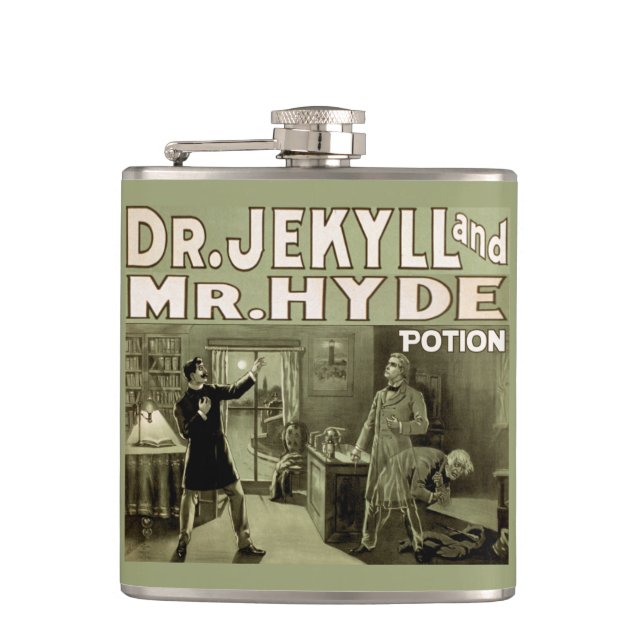 Dr. Jekyll and Mr. Hyde Potion Hip Flask (Front)