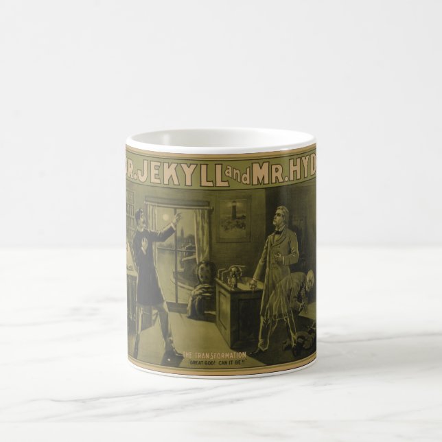 Dr. Jekyll and Mr. Hyde Theatrical Poster 1880 Coffee Mug (Center)