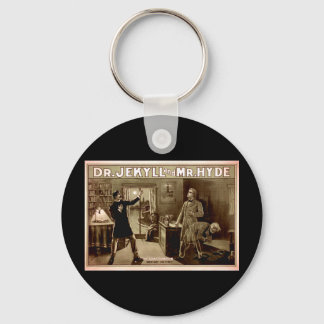 Dr. Jekyll and Mr. Hyde Vintage Illustration 1880s Keychain