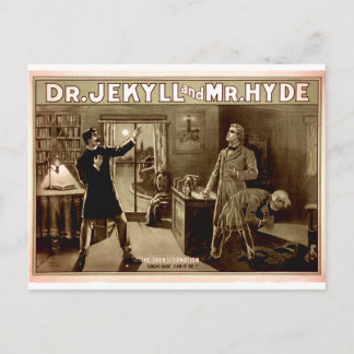 Dr. Jekyll and Mr. Hyde Vintage Illustration 1880s Postcard