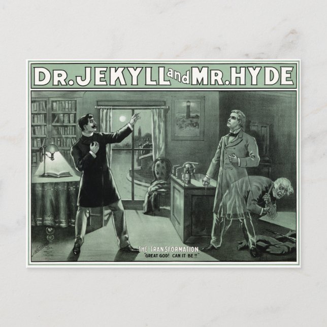 Dr Jekyll et M. Hyde 1880 Carte postale (Devant)