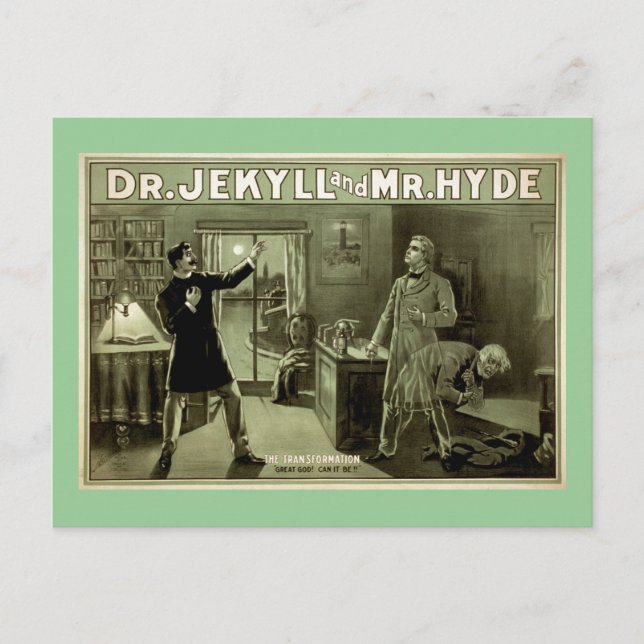Dr Jekyll Vintage Theatre Poster Postcard (Front)