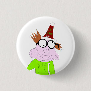 Dr. LeBrick Bah Humbug xmas 1 Inch Round Button