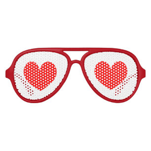 Dr Love party shades   red heart costume glasses