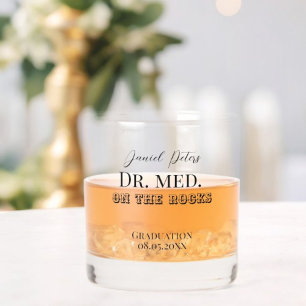 Dr. med Doktor Abschluss geschenk whiskey glas Glass