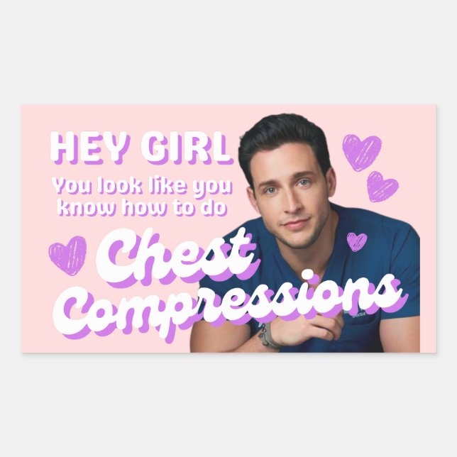 Dr. Mike Chest Compressions Sticker (Front)