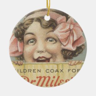 Dr. Miles Laxative Tablets Ephemera Ceramic Ornament