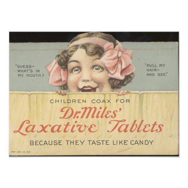 Dr. Miles Tablettes Laxatives Ephemera Photo Impri (Devant)
