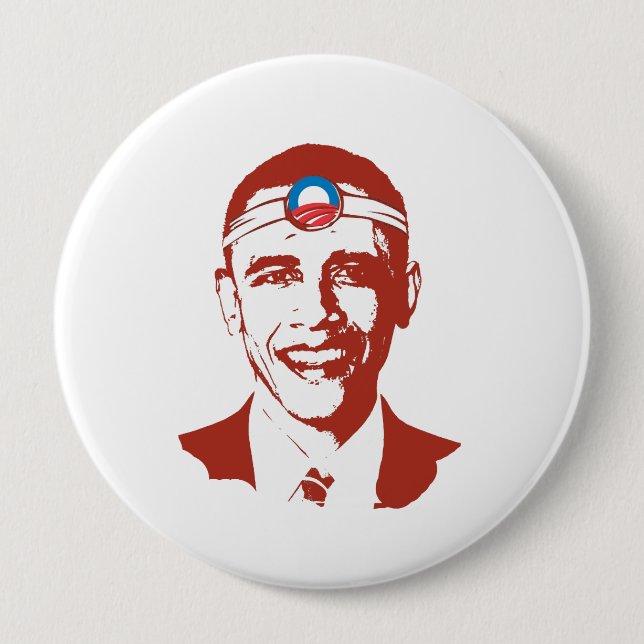 Dr. Obama red 4 Inch Round Button (Front)