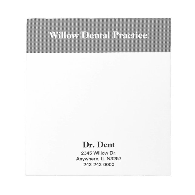 Dr. or Dentist Business Notepad (Front)