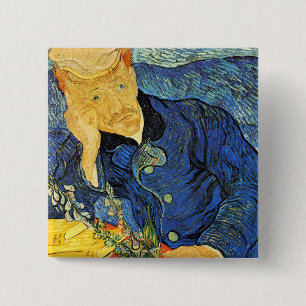 Dr. Paul Gachet Portrait, Vincent Van Gogh 2 Inch Square Button