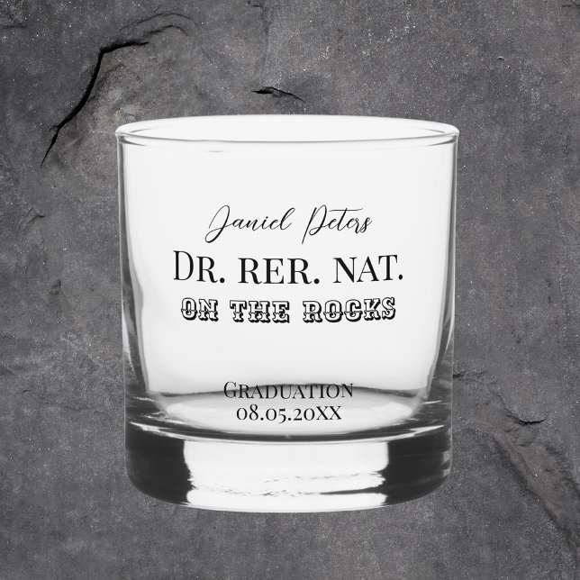 Dr. rer nat phd Doktor Abschluss geschenk whiskey  Whiskey Glass (Creator Uploaded)