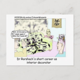 Dr Roarscach Interior Decorator Funny Tees & Gifts Postcard