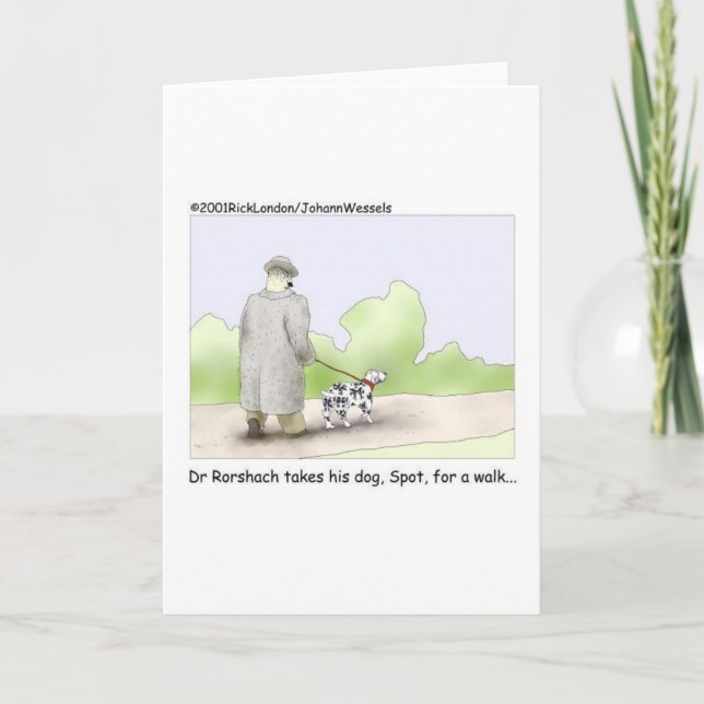 Dr. Roarshach Cartoon Gifts, Tees, & Collectibles Card (Front)