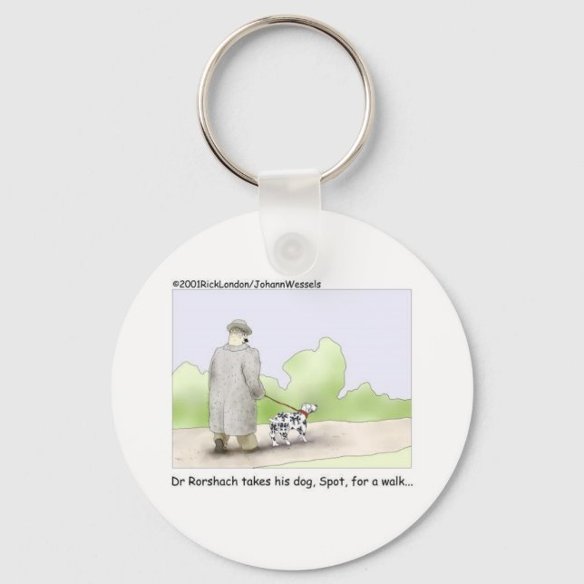 Dr. Roarshach Cartoon Gifts, Tees, & Collectibles Keychain (Front)