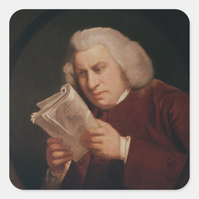 Dr. Samuel Johnson  1775 Square Sticker (Front)