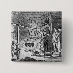 Dr Samuel Johnson's Introduction to a Highland 2 Inch Square Button