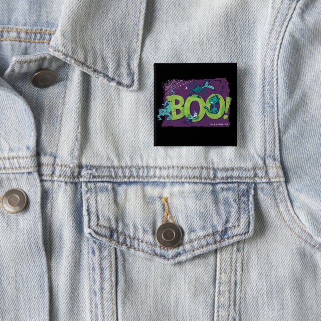 Dr. Seuss | BOO! Halloween Graphic 2 Inch Square Button (In Situ)
