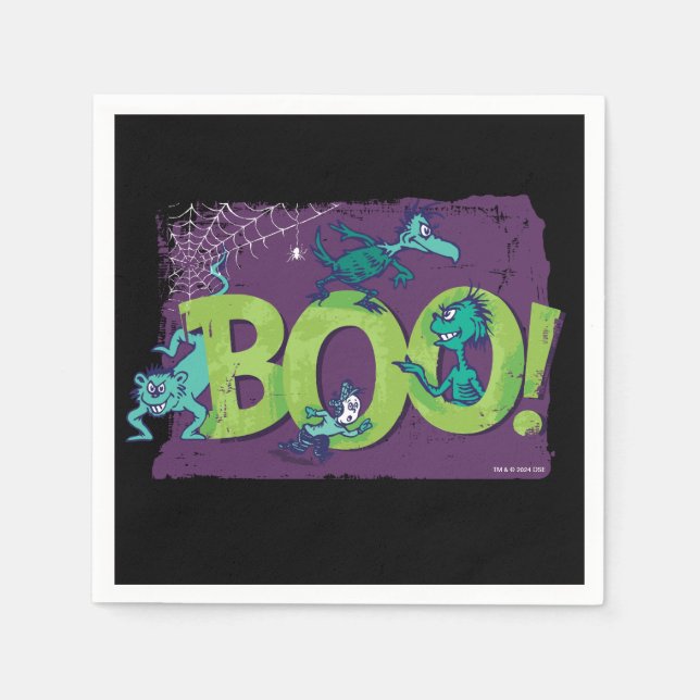 Dr. Seuss | BOO! Halloween Graphic Napkin (Front)