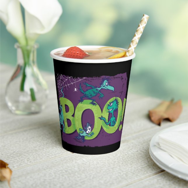 Dr. Seuss | BOO! Halloween Graphic Paper Cups (Insitu)