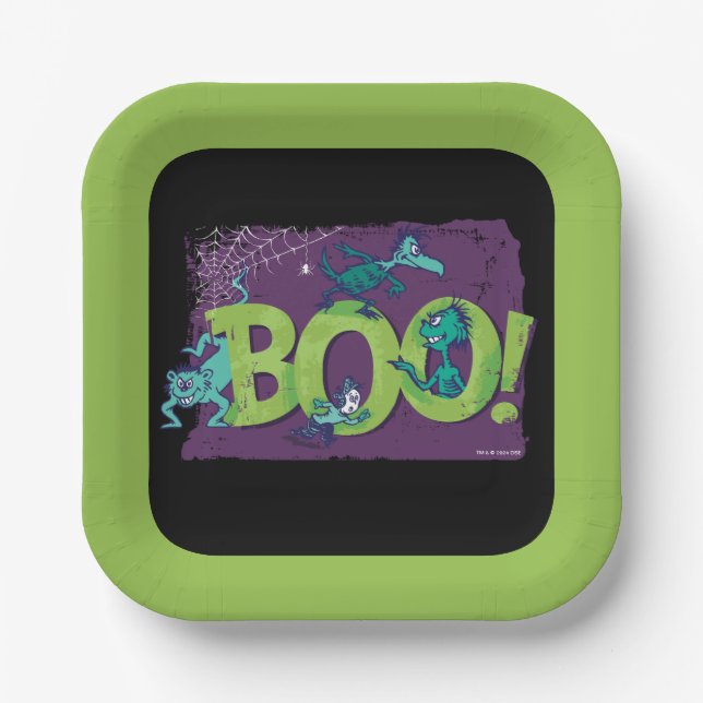Dr. Seuss | BOO! Halloween Graphic Paper Plate (Front)