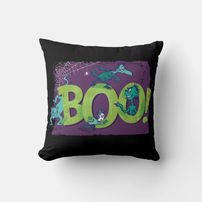 Dr. Seuss | BOO! Halloween Graphic Throw Pillow (Front)